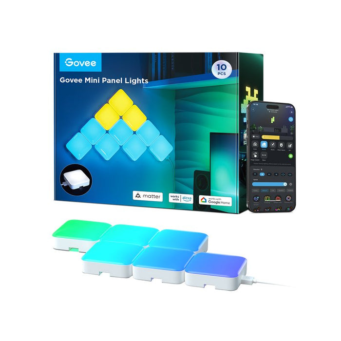 Govee Smart Mini Panel Lights (Blanco, Erweiterung, 6 Stück) A6069003