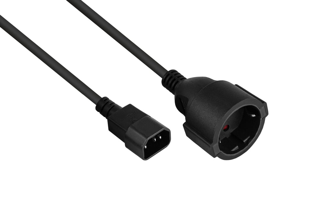Kabelmeister Cable De Alimentación C14 Contacto De Protección Conector Hembra Negro. 0,15m