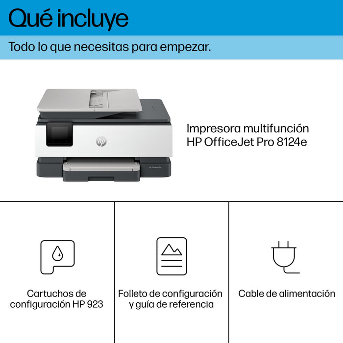 EAN 0197029469199 - HP OfficeJet Pro 8124e All-in-One Prntr Inyección de tinta térmica A4 4800 x 1200 DPI 20 ppm Wifi imagen 6