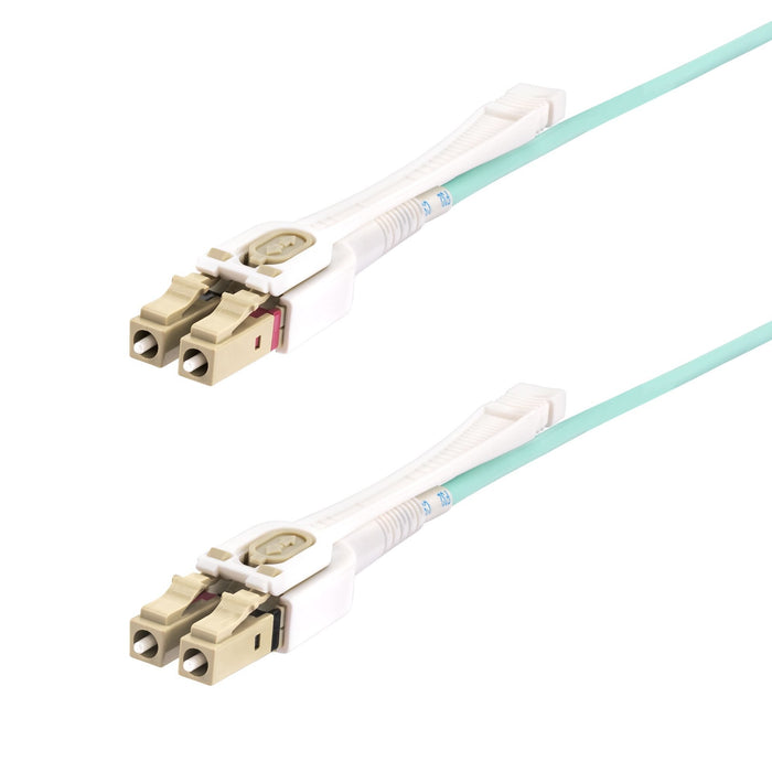 Startech.Com Cable De Fibra Óptica Multimodo Lc A Lc [Upc] Om4 De 8m - Con Pestillos - 50/125?M - Redes De 100g - Resistente A Los Dobleces - Low Insertion Loss - Lszh