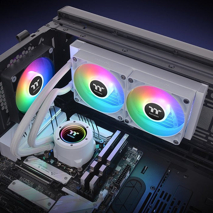EAN 4713227539234 - Thermaltake TH240 V2 ARGB Procesador Kit de refrigeración líquida 24 cm Blanco 1 pieza(s) imagen 6