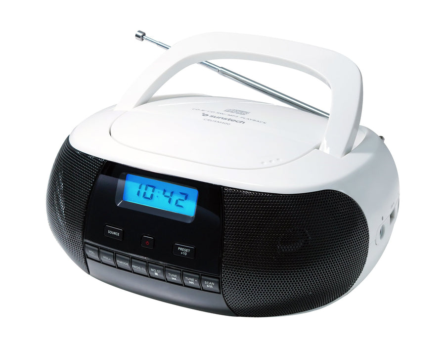 EAN 8429015018947 - Sunstech CRUSM400 Digital 2 W FM, PLL Negro, Blanco Reproducción MP3 imagen 1