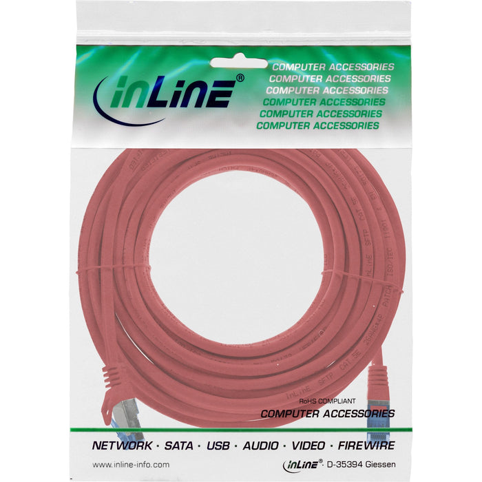 Inline® Patch Cable, Cat.6a, S/Ftp, Tpe (Lszh), Cca, Rojo, 7.5m