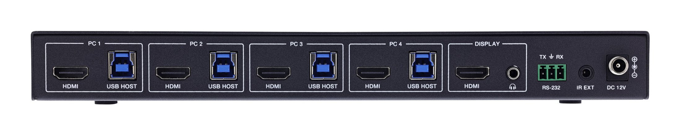Inline Kvm Switch, 4x1 ,Hdmi 8k/60hz, Usb 3.2 Hub