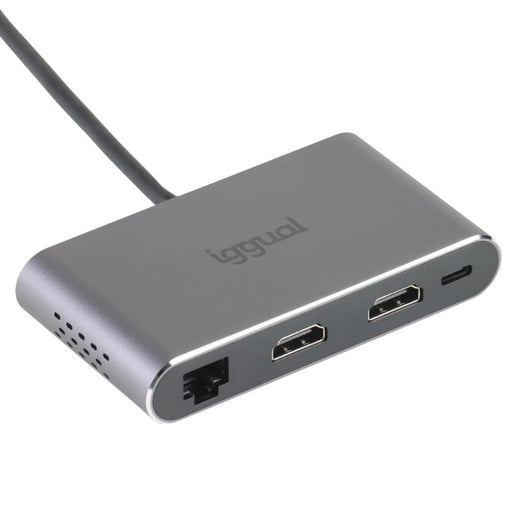 EAN 8435364319222 - iggual IGG319222 base para portátil y replicador de puertos Alámbrico USB 3.2 Gen 1 (3.1 Gen 1) Type-C Gr imagen 1