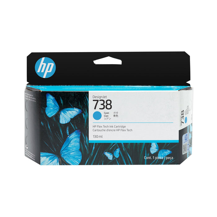 EAN 0196068358860 - HP 738 130-ml Cyan DesignJet Ink Cartridge cabeza de impresora Inyección de tinta térmica imagen 1