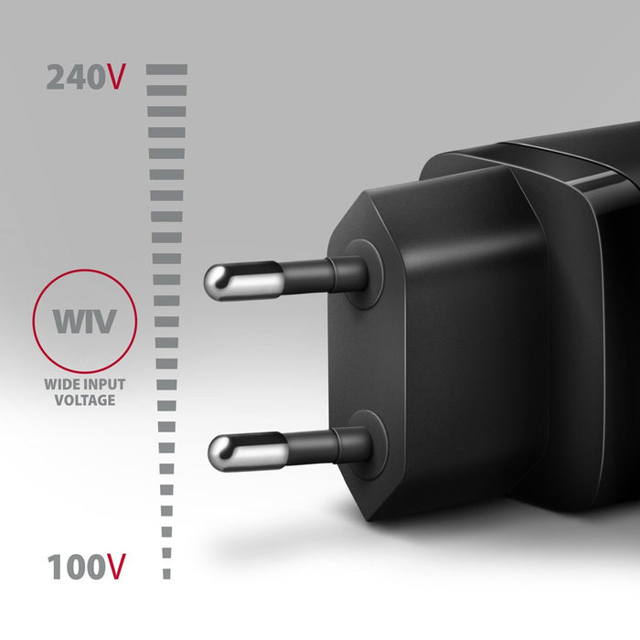 EAN 8595247907103 - Axagon ACU-PQ30 Ladegerät QC3.0, 4.0/AFC/FCP/PPS/Apple+ PD USB-C, 30W - schwarz - Kompaktes Ladegerät - 1 imagen 3