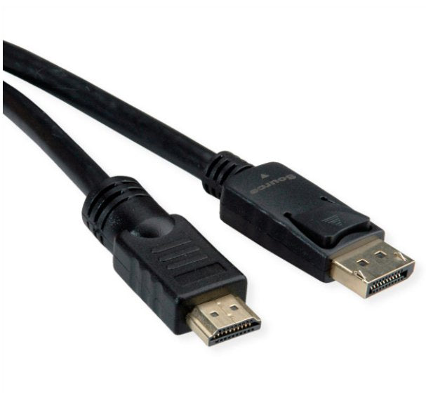 Roline Displayport Cable Dp - Uhdtv, St St, Schwarz, 10 M