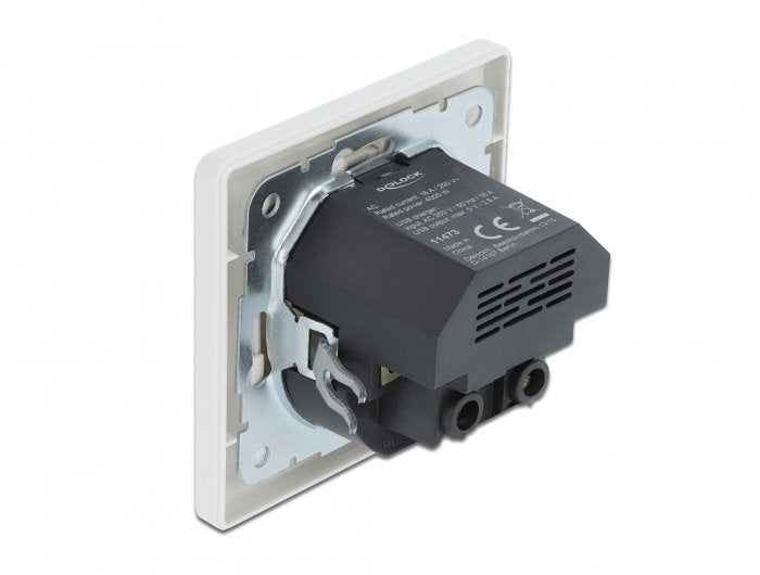 Enchufe Integrado Delock Con 2 Puertos De Carga Usb Tipo A De 2,8 A