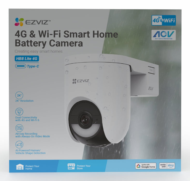EAN 6941545641386 - EZVIZ HB8 Lite 4G+Wifi Torreta Cámara de seguridad IP Exterior 2560 x 1440 Pixeles Pared imagen 62