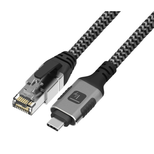 EAN 8059018369724 - Techly ICOC U3C-RJ45-030 cable de red Plata, Negro 3 m Cat6 F/UTP (FTP) imagen 1
