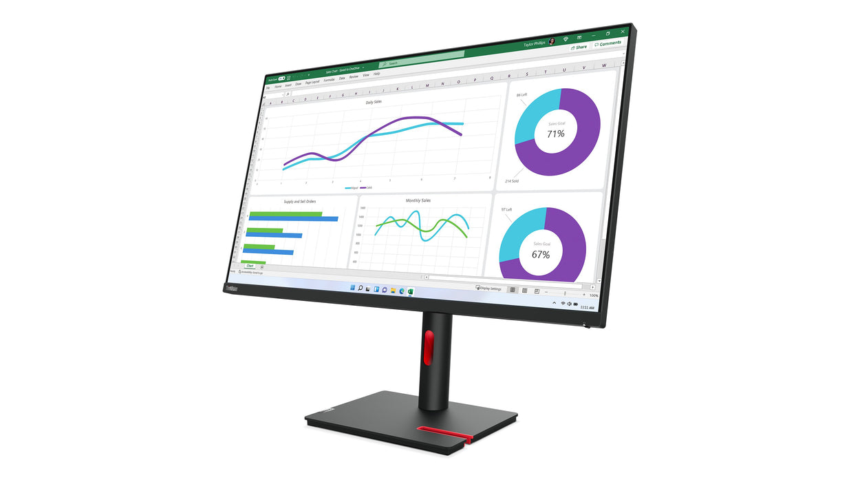 EAN 0196801200739 - Lenovo ThinkVision T32h-30 pantalla para PC 80 cm (31.5") 2560 x 1440 Pixeles Quad HD LED Negro imagen 7