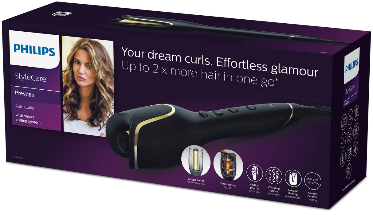 EAN 8710103813378 - Philips StyleCare BHB876/00 Utensilio de peinado Rizador de pelo automático Caliente Negro 2 m imagen 4