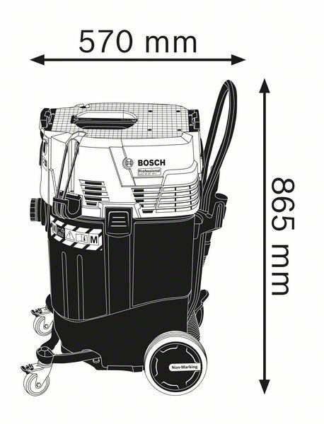 EAN 3165140705554 - Bosch 0 601 9C3 300 aspiradora 55 L Aspiradora de tambor Seca y húmeda 1380 W Sin bolsa imagen 2