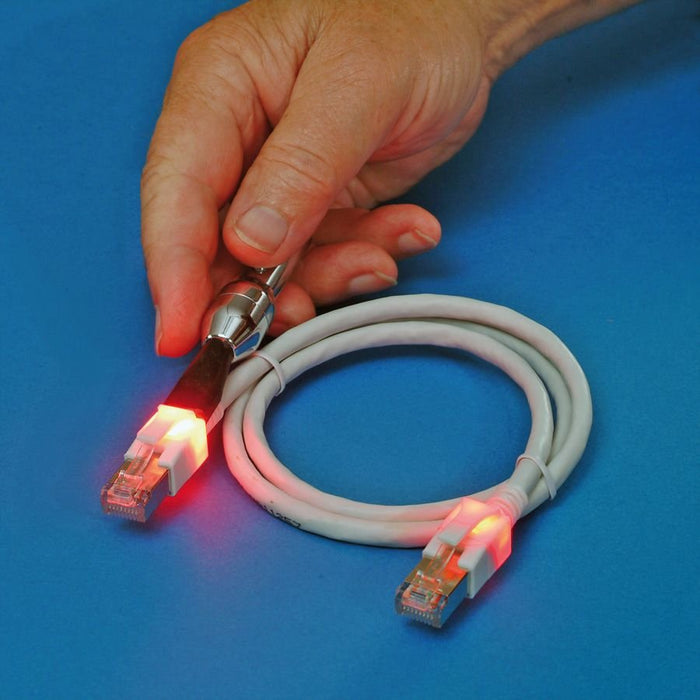 Easylan Dualboot Led Cable De Red Rj45 S Ftp Cat.6a (Class Ea), Mit Sacon Stecker, Lsoh, Rot, 1 M