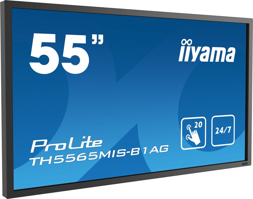 Iiyama Prolite Th5565mis-B1ag Pantalla Plana Para Señalización Digital 139,7 Cm (55") Led 400 Cd / M² Full Hd Negro Pantalla Táctil 24/7