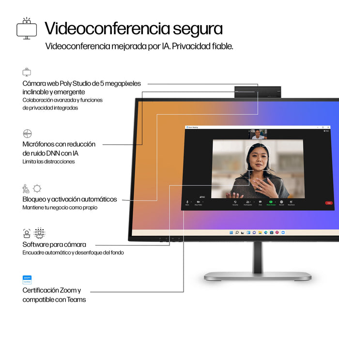 EAN 5715063749555 - HP Series 5 Pro 27 inch QHD USB-C Conferencing Monitor - 527pm pantalla para PC 68,6 cm (27") 2560 x 1440 imagen 5