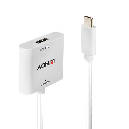 EAN 4002888433396 - Lindy 43339 adaptador de cable de vídeo 0,1 m USB Tipo C HDMI Blanco imagen 1