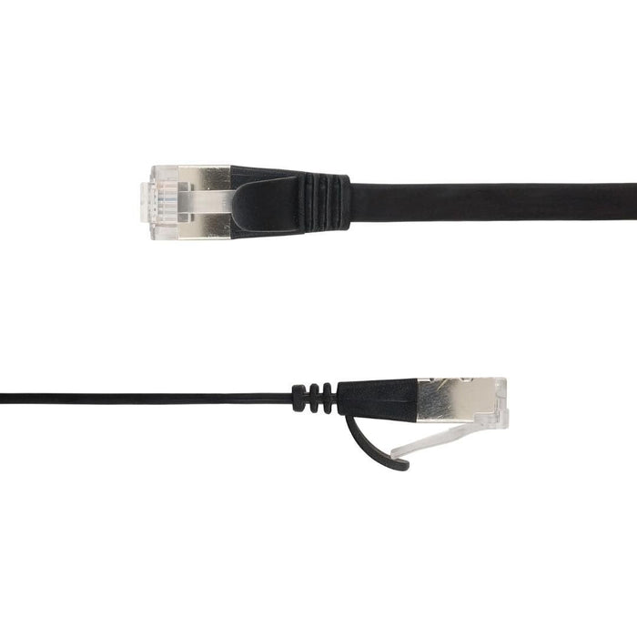 Flat U/Ftp Cat6a Black 3.5m Awg 32/7, Pvc, 1 85x6mm Stp-Fl6a-00350-Blk
