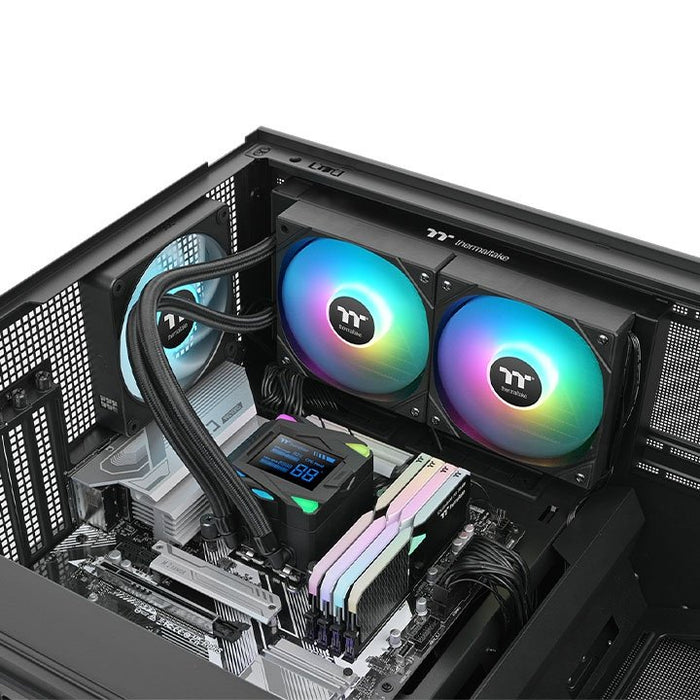 EAN 4711658540270 - Thermaltake LA240-S ARGB Placa base Kit de refrigeración líquida 12 cm Negro 1 pieza(s) imagen 5