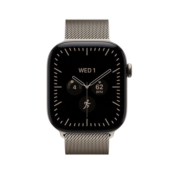 Apple Watch Series 12 Gps + Cellular 46mm Natural Titanium Case With Natural Milanese Loop - M/L