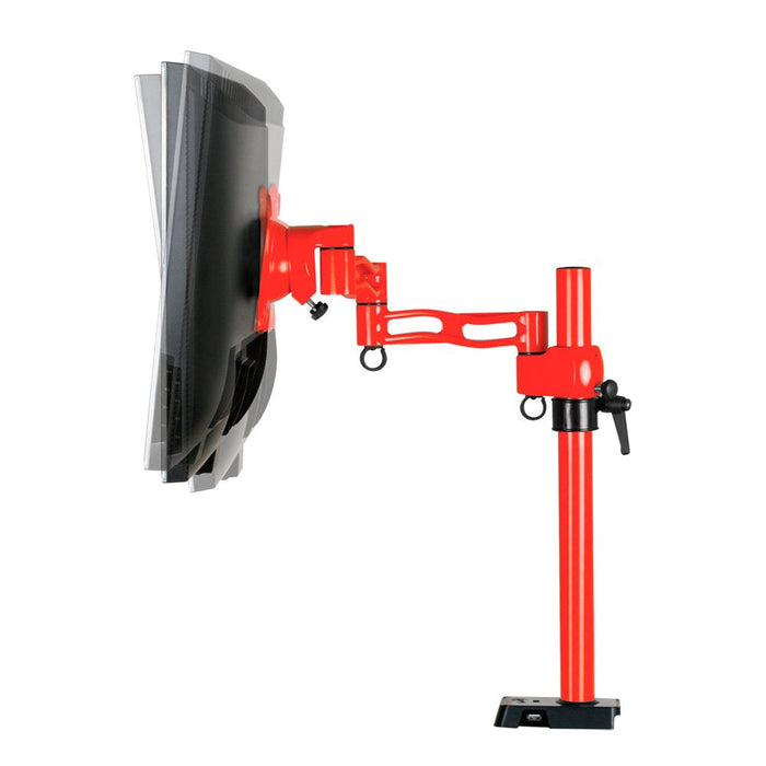 Brazo Para 1 Monitor Arctic Z-1 Rojo Con Hub Usb 4 Puertos