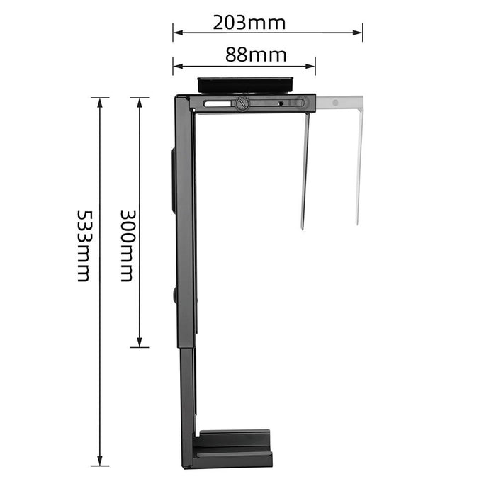 EAN 8054392619458 - Ewent EW1293 soporte de CPU Soporte para instalación de CPU bajo mesa Negro imagen 6