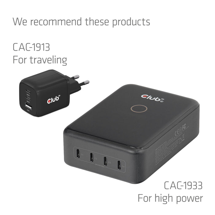 Club3d Usb-C Sicherheitsladekabel 240w 2m Lade-Display M/M Retail