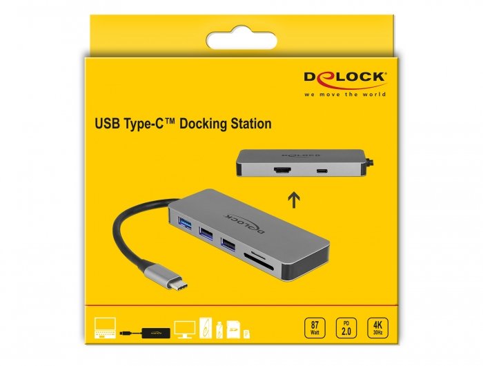 EAN 4043619877430 - DeLOCK 87743 base para portátil y replicador de puertos USB 3.2 Gen 1 (3.1 Gen 1) Type-C Gris imagen 4