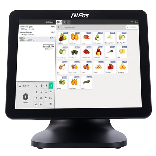 EAN 0741049304819 - AVPos AVP-K5000B-I7-24 Terminal Punto Venta (TPV) 38,1 cm (15") 1024 x 768 Pixeles Pantalla táctil imagen 1