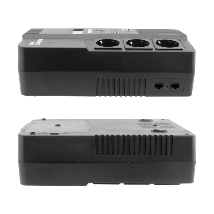 EAN 8437012429215 - CoolBox Scudo 3 LCD 800VA sistema de alimentación ininterrumpida (UPS) Línea interactiva 0,8 kVA 6 salida imagen 3