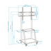 EAN 8433281008427 - TooQ FS20100M-B soporte para monitor 2,54 m (100") Piso Negro imagen 9