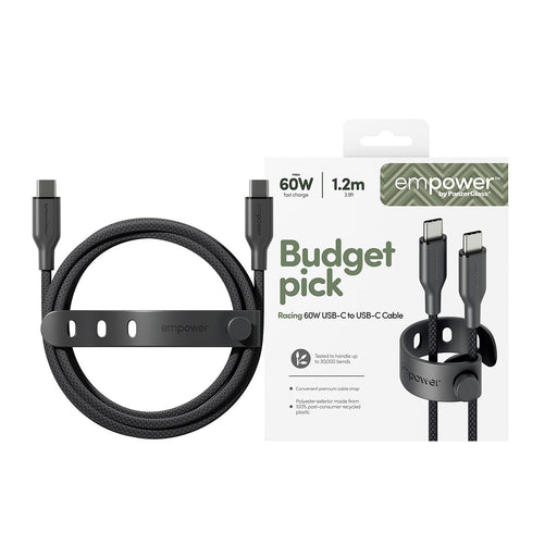 EAN 5715685027611 - PanzerGlass empower™ by ® Racing 60W USB-C to USB-C Cable | USB 2.0 | 1.2M | Space Black cable USB Negro imagen 2