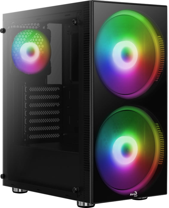 Caja Pc Aerocool Usb 3.0 2*Usb 2.0 Hd Audio+Mic Soporta Refrigeracion Liquida Atx Micro-Atx Mini-Itx Negro Python