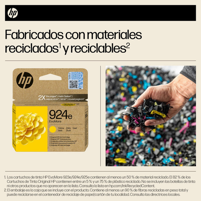 EAN 0196786147487 - HP 924e EvoMore Yellow Original Ink Cartridge cartucho de tinta 1 pieza(s) Alto rendimiento (XL) Amarillo imagen 2
