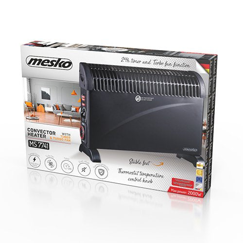 EAN 5903887806442 - Mesko Home MS 7741 Interior Negro 2000 W Convector imagen 7