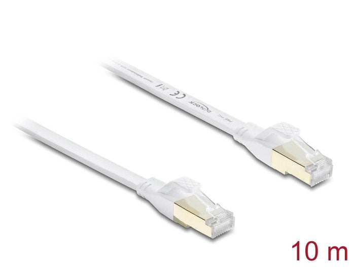 Delock Rj45 Flachband Cable De Red Cat.8.1 U Ftp 40gbps, 10m