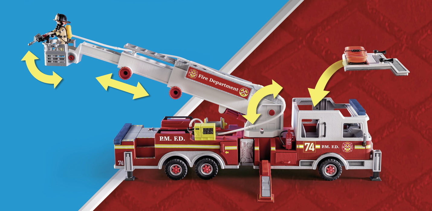 Playmobil Vehiculos De Rescate: Camion De Bomberos Con Escalera