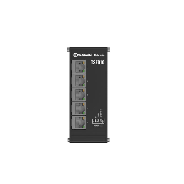 EAN 4779051841356 - Teltonika NETWORKS TSF010 Flat Ethernet Switch No administrado Fast Ethernet (10/100) DIN rail Negro imagen 3