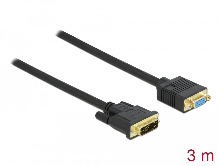 Delock 86754 Cable Dvi 12+5 Macho A Vga Hembra 3 M