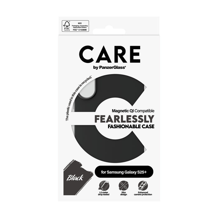 EAN 5715685016516 - PanzerGlass CARE™ by ® Case Black w. Qi Compatible Samsung Galaxy S25+ funda para teléfono móvil Negro imagen 3