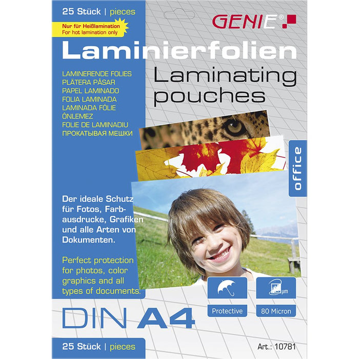 Bolsas Laminadas Genie 25 Hojas A4