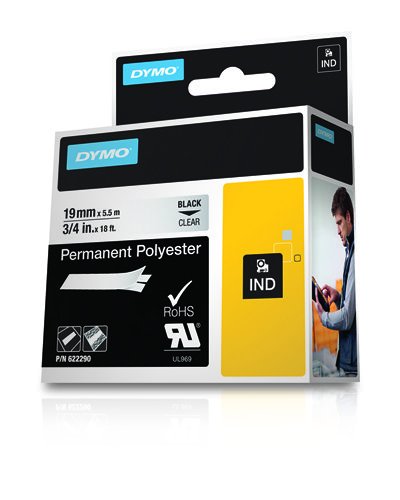 EAN 0071701222909 - DYMO 622290 cinta para impresora de etiquetas Negro sobre transparente imagen 2