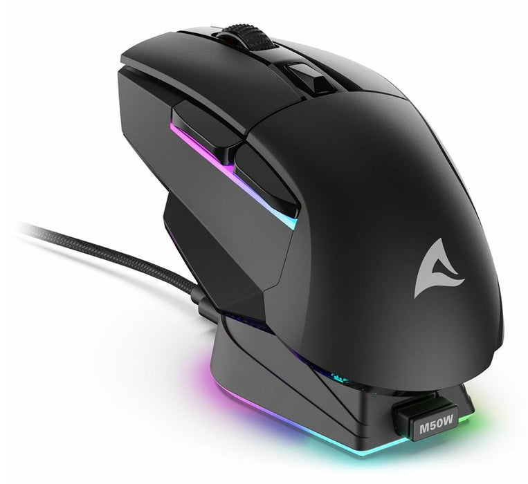 EAN 4044951040230 - Sharkoon SGM50W ratón Juego mano derecha RF Wireless + USB Type-A Óptico 6400 DPI imagen 5