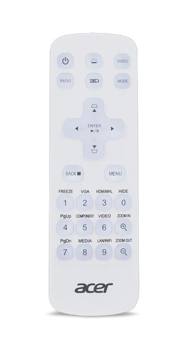 Acer Mc.Jq011.005 Mando A Distancia Ir Inalámbrico Universal Botones Blanco/Azul, Universal, Ir Inalámbrico, Botones, Blanco