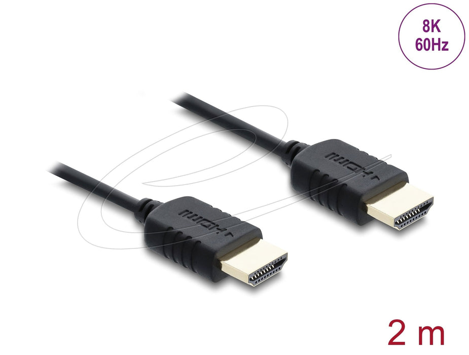 Delock Koaxiales High Speed Cable Hdmi 8k 60 Hz 48 Gbps Con Geflechtmantel 2 M