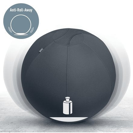 Leitz Ergo Active Sitzball Samtgrau 75cm,Anti-Wegroll-Design