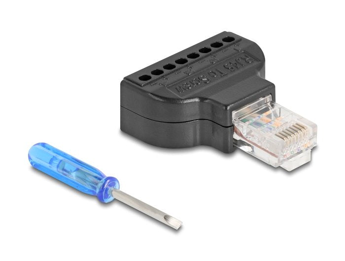 Rj45 Stecker Zu Terminalblock Mit Schraubendreher Cat.5e