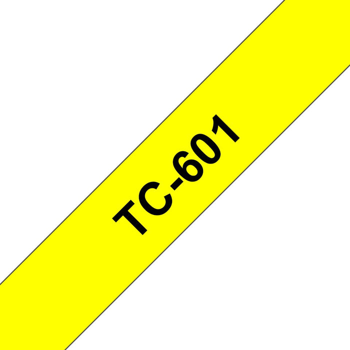 EAN 4977766050616 - Brother TC-601 cinta para impresora de etiquetas Negro sobre amarillo imagen 1