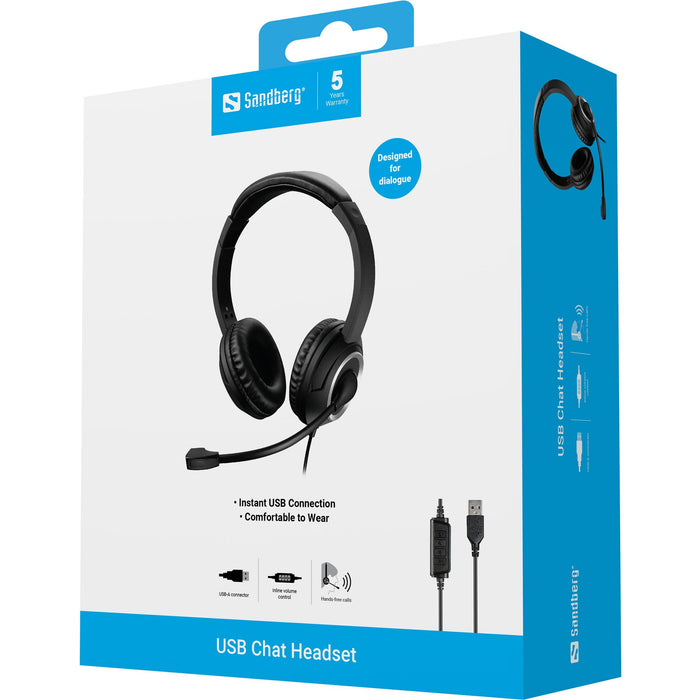 EAN 5705730126161 - Sandberg 126-16 auricular y casco Auriculares Alámbrico Diadema Llamadas/Música USB tipo A Negro imagen 5